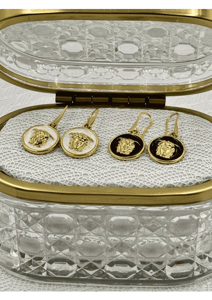 Medusa No:2 Altın Kaplama Küpe