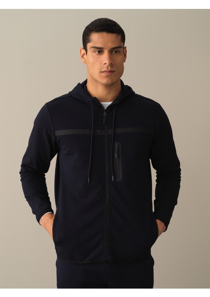 Erkek Lacivert Regular Fit Sweatmont