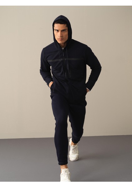 Erkek Lacivert Regular Fit Sweatmont