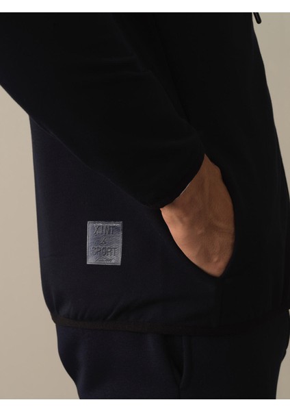 Erkek Lacivert Regular Fit Sweatmont