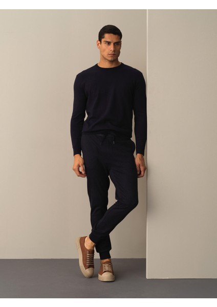Erkek Lacivert Regular Fit Jogger Pantolon