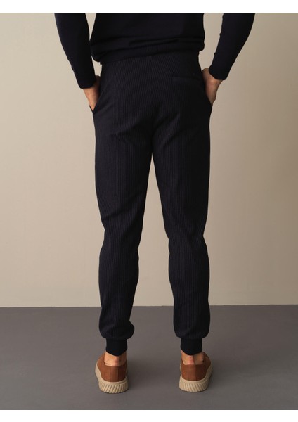 Erkek Lacivert Regular Fit Jogger Pantolon