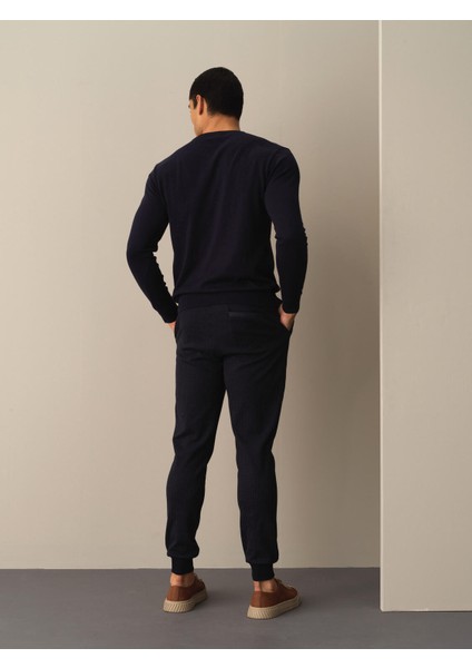 Erkek Lacivert Regular Fit Jogger Pantolon