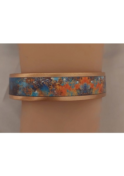 El Yapımı Bakır Bileklik | Etnik Desenli Uv Baskı | Unisex Tasarım fiyatları