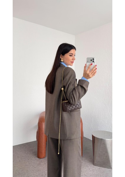 Tek Düğmeli Premium Kahve Ceket fiyatları