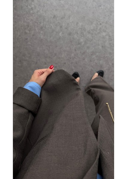 Tek Düğmeli Premium Kahve Ceket indirimleri