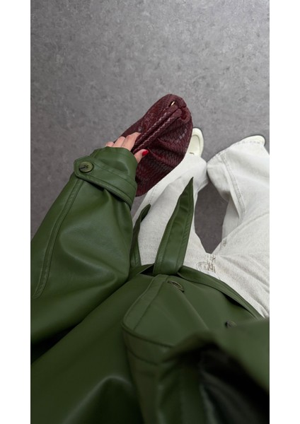 Yeşil Deri Ceket(11 Kasımda Kargolanacaktır,Ön Sipariştir.) indirimleri