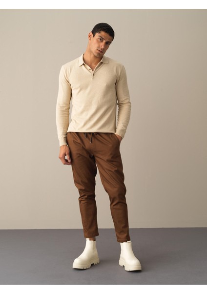 Erkek Camel Regular Fit Pantolon
