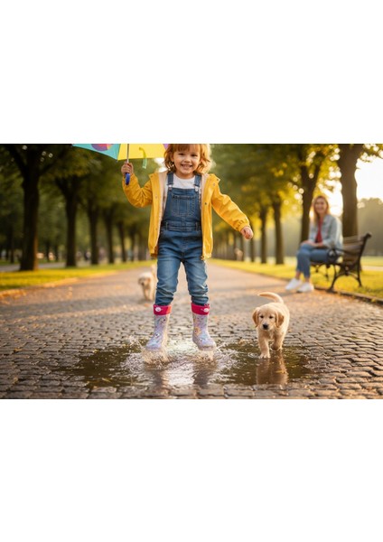 Muhdamad Unicorn Su Geçirmez Kız Çocuk Yağmur Çizmesi