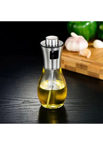 Mulvxkrg KRG02 Paslanmaz Çelik Başlıklı Cam Spray Yağdanlık (Mulvix)