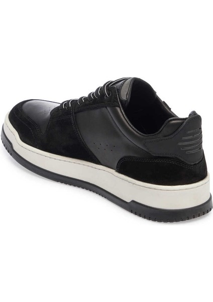 Siyah Hakiki Deri Erkek Sneaker - E24I1AY56692-W19