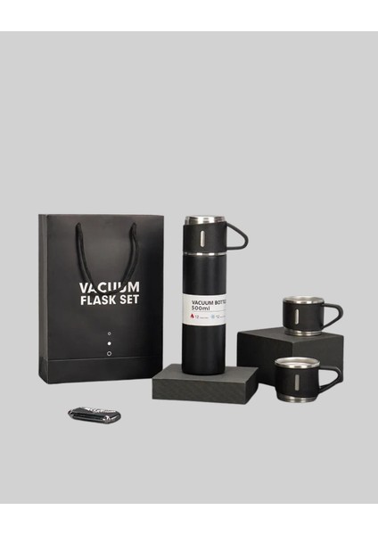 Buğz 500 ml Isı Korumalı Çelik Termos ve Bardak Seti | Silikon Tabanlı, Şık ve Pratik fiyatları