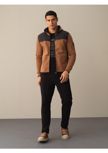 Erkek Camel Regular Fit Sweatmont