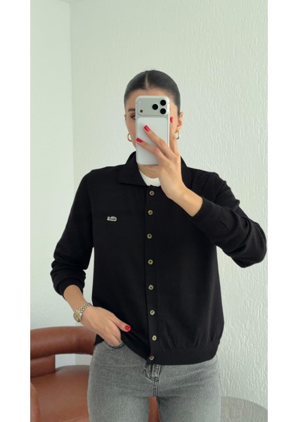 Polo Yaka Siyah Hırka fiyatları