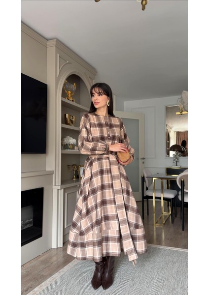 Kahverengi Oduncu Elbise modelleri