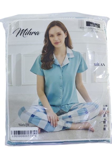 Milan Kısa Kol Düğmeli Pijama Takımı