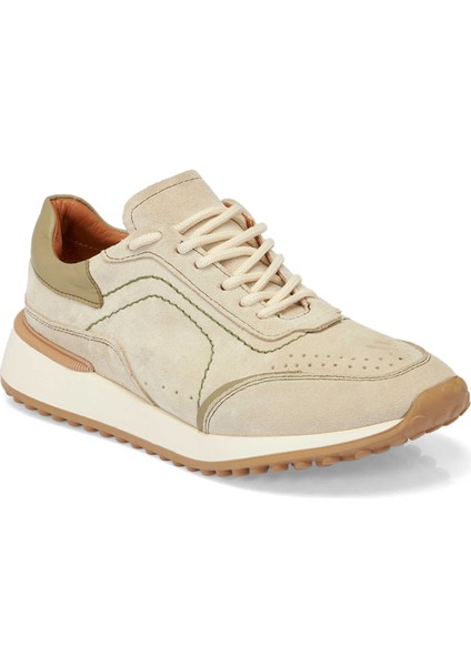 Bej Hakiki Süet Deri Erkek Sneaker - E24I1AY56709-B79