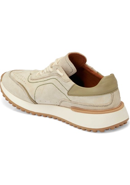 Bej Hakiki Süet Deri Erkek Sneaker - E24I1AY56709-B79