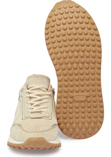 Bej Hakiki Süet Deri Erkek Sneaker - E24I1AY56709-B79