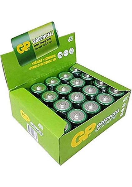 13G 2s2 R20 Büyük D Boy Pil 20'li Paket modelleri