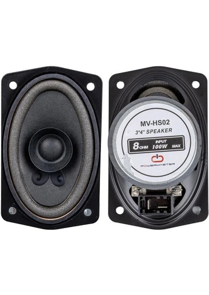 MV-HS02 3x4'' 7.5X10 cm 8 Ohm Max 100 Watt Oval Oto Hoparlör