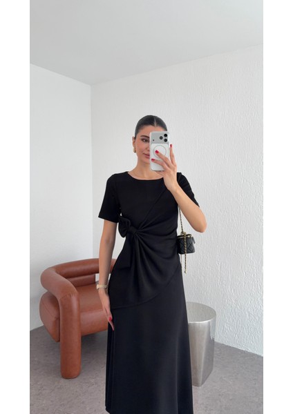 Fiyonklu Siyah Modal Elbise modelleri