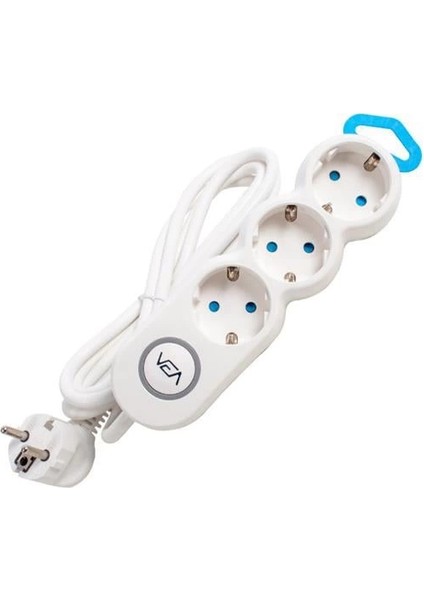 VE2S3S 3'lü Anahtarlı 1.5 Metre Çoklu Priz