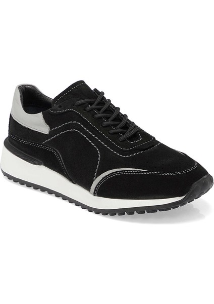 Siyah Hakiki Süet Deri Erkek Sneaker - E24I1AY56709-A01