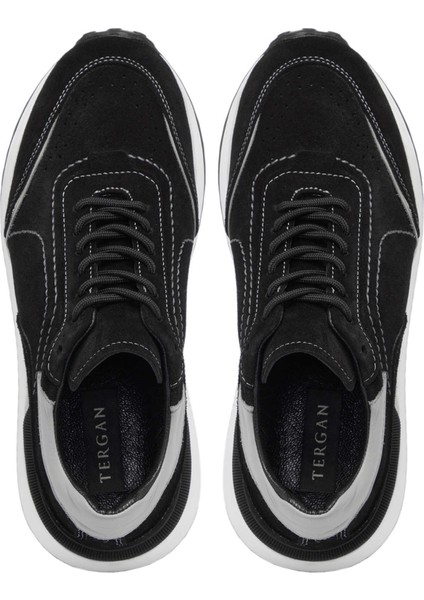 Siyah Hakiki Süet Deri Erkek Sneaker - E24I1AY56709-A01
