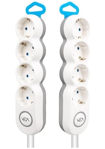 VE-2S4S 4'lü 1.5 Metre Kablolu Anahtarlı Grup Priz fiyatları