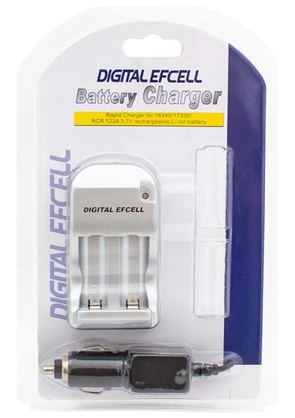 Digital Efcell 123A - 16340 - 17335 2’li Ev ve Araç Pil Şarj Cihazı modelleri