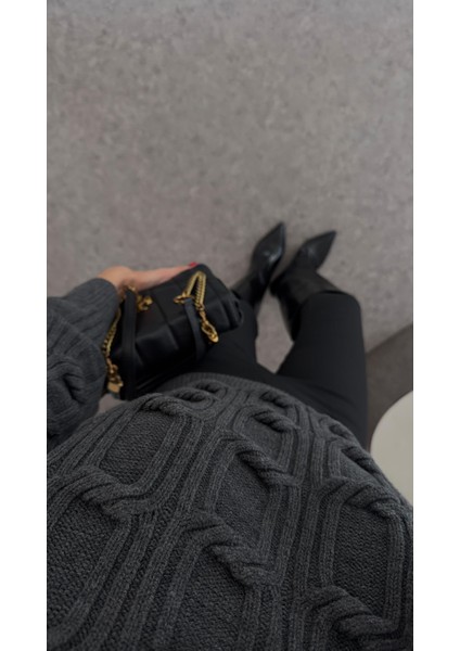 Zincir Örgü Antrasit Kazak fiyatları