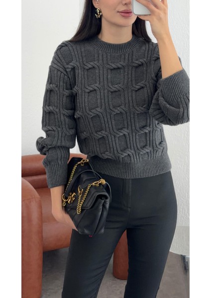 Zincir Örgü Antrasit Kazak fırsatları