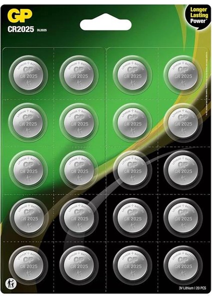 CR2025 DL2025 Lityum 20'li Para Pil (GPCR2025-2CAI20)