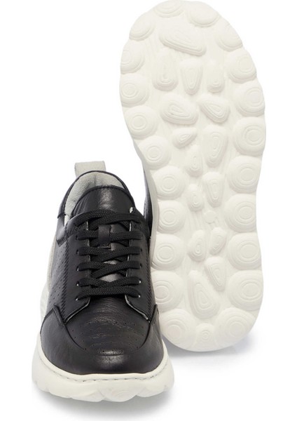 Siyah Hakiki Deri Kadın Sneaker - K24I1AY67297-A23