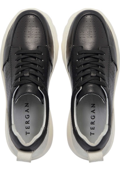 Siyah Hakiki Deri Kadın Sneaker - K24I1AY67297-A23