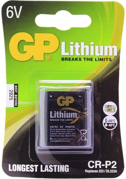 Crp2 6 Volt Lityum Fotoğraf Makinesi Pili Şarj Edilemez