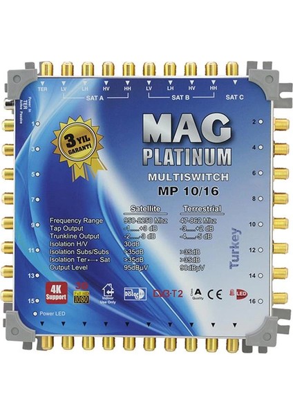 Platinum 10-16 Sonlu Uydu Santrali