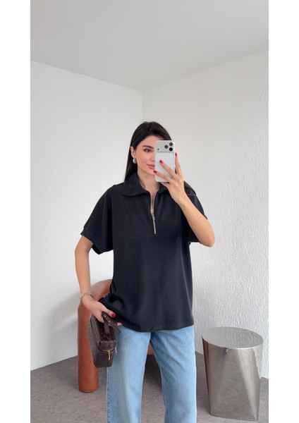 Kısa Kollu Modal Antrasit Sweat