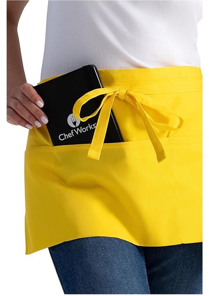 Cafe Barista Kuaför Barmen Çiçekçi Belden Yarım Duck Keten Mutfak Önlük Siyah modelleri