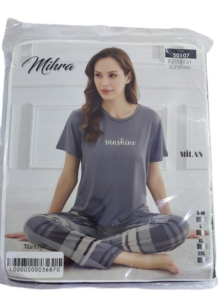 Milan Kısa Kol Alt Uzun Pijama Takımı