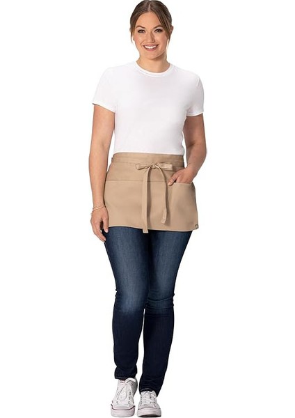 Cafe Barista Kuaför Barmen Çiçekçi Belden Yarım Duck Keten Mutfak Önlük Siyah fiyatları