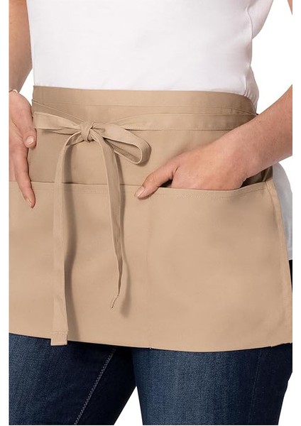 Cafe Barista Kuaför Barmen Çiçekçi Belden Yarım Duck Keten Mutfak Önlük Siyah modelleri