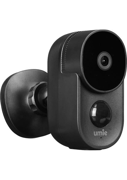 Umıe 2mp Iki Yönlü Ses Tf Kart Kablosuz Tuya Destekli Akıllı Ip Kamera 6700 Mah Bataryalı (UM-BK21 Siyah)