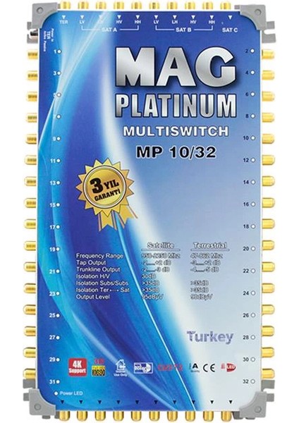 Platinum 10-32 Kaskatlı Uydu Santrali