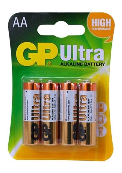 15AU-2U4 Alkalin Kalem Pil 4 Lü