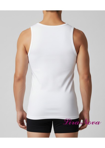 Klasik Beyaz Atlet Suprem Kumaş %100 Coton 10'lu Hertip Sporcu Atlet