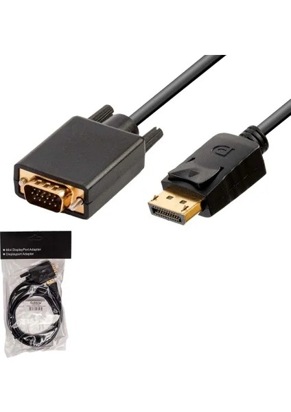 GAB-DV180 Dısplay Port To VGA Kablo 1.8mt