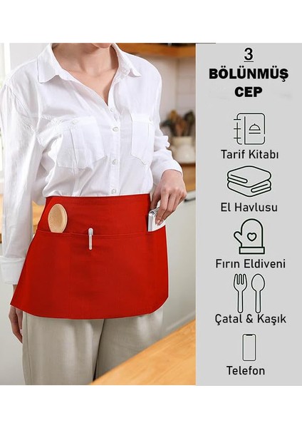 Cafe Barista Kuaför Barmen Çiçekçi Belden Yarım Duck Keten Mutfak Önlük Siyah fiyatları