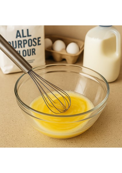 🛒 Paslanmaz Çelik Mutfak Çırpıcı Seti (1 adet) – Ergonomik Saplı, Dayanıklı ve Şık Tasarım 🍰🥣 fiyatları